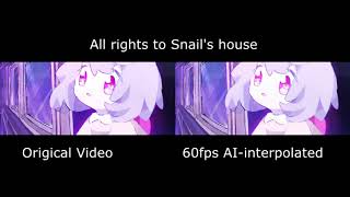 Video thumbnail of "60fps AI-interpolated Snail's House Imaginary Express"