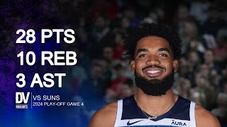Karl-Anthony Towns vs Suns 28 pts 10 reb 3 ast | April 28, 2024 |