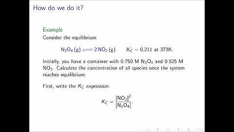 Ch 15 Video 6: Calculating Equilibrium Concentrations from Kc Part 4