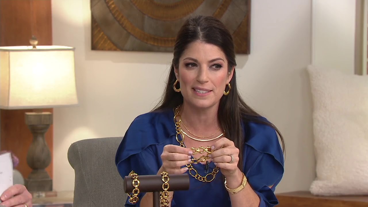 Oro Nuovo 14k Gold Polished Bold Link Bracelet On Qvc You Oro Nuovo 14k Gold Polished Bold Link