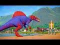 ALL RED Spider-Man Team | SuperHero Dinosaurs Battle in Jurassic World