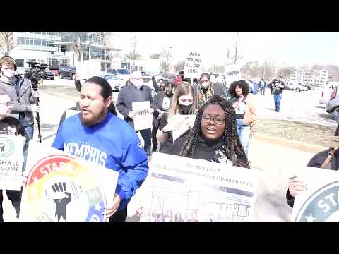 Rev. Dr. William Barber led a march to support Starbucks employees seeking to unionize