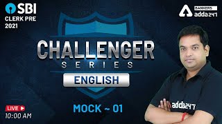 SBI Clerk 2021 | English Challenger Series | Mock 1 #Adda247