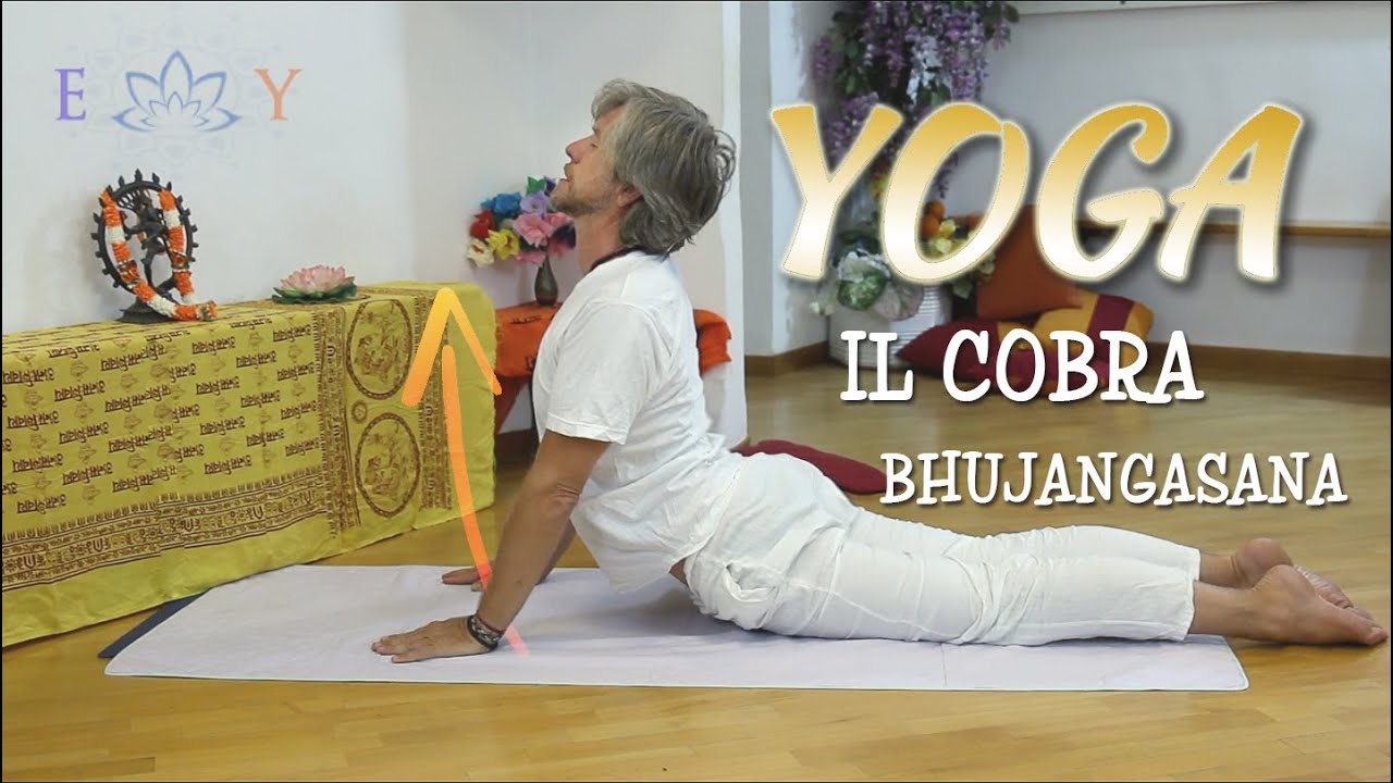 Yoga come eseguire la posizione del cobra bhujangasana #eserciziyoga