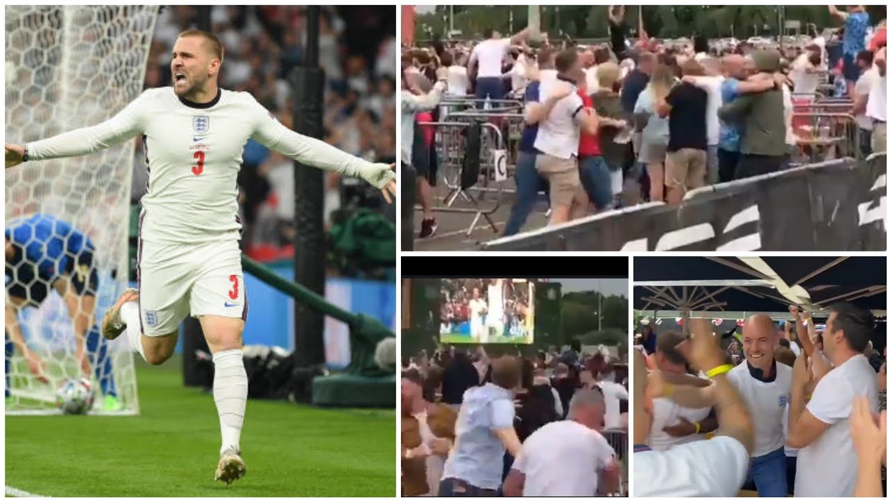 🔥 Absolute SCENES ! Luke Shaw's goal vs Italy sends fans crazy 😲 | England vs Italy Euros finals