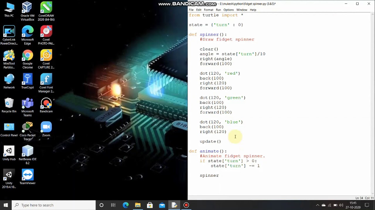 create fidget spinner using python - YouTube