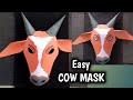 Cow mask making with paper cow mask craft animal mask art activity cowmask ckartdesign
