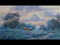 Как нарисовать вечер гуашью/How to paint an evening using gouache