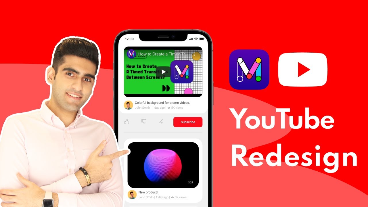 YouTube Redesign UI/UX | YouTube Video Redesign| Mockitt Redesign Tutorial