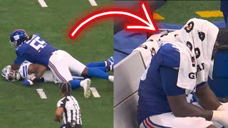 NYG left tackle commits 4 penalties in 1 drive