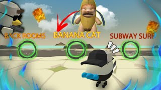 Banana Cat In Chicken Gun?!😨