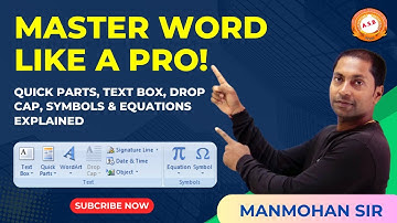 🔥 Master Word Like a Pro! | Quick Parts, Text Box, Drop Cap, Symbols & Equations Explained 💡📄
