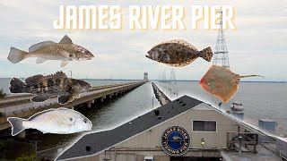 Fishing James River Pier | Newport News VA (Croaker, Spot, Flounder, Stingray, Black Seabass)