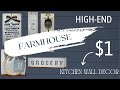 $1 HIGH-END FARMHOUSE WALL DECOR | DOLLAR TREE DIYS INEXPENSIVE AND EASY DIYS | KINDA KRAFTY KENZIE