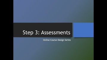 Online Course Building | Assessments