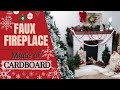 Faux Fireplace Made of Cardboard | DIY Faux Fireplace | Christmas Mantle | Budget Friendly DIY Faux