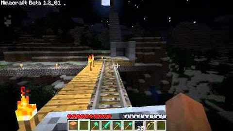 Minecraft : Rail system w/ empty cart return