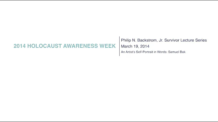 Philip N. Backstrom, Jr. Memorial Survivor Lecture...