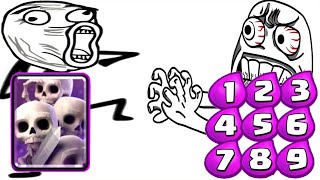 Skeleton Army Defends: [ Elixir 1 to 9 ]