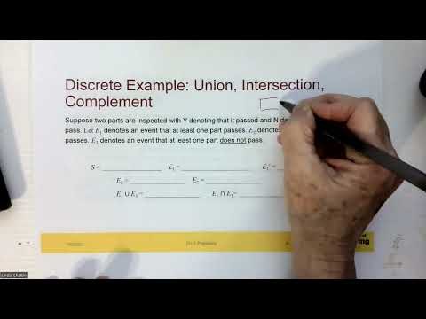 IEE 380 Ch 2 Sample Space Union Intersection Complement