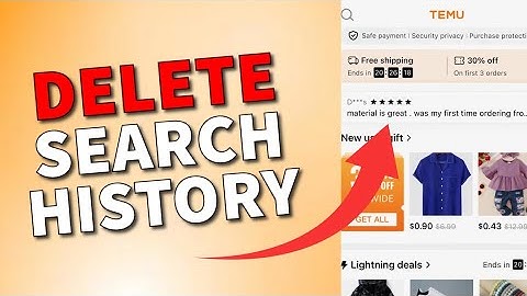 How to Delete Temu Search History 2025?