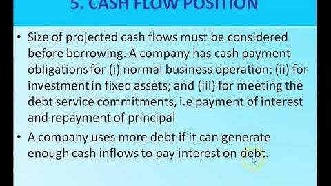 LECTURE VIDEO-2  FACTORS AFFECTING THE CHOICE OF CAPITAL STRUCTURE