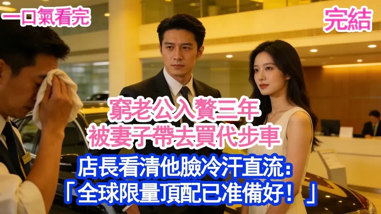 ＂窮老公入贅三年被妻子帶去買代步車店長看清他臉冷汗直流：「全球限量頂配已准備好！」#愛情#爽文#故事分享#小說＂