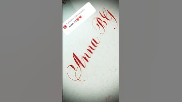 Copperplate calligraphy, tutorial: how I write your name #anna