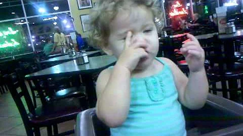 Baby frist nose picking