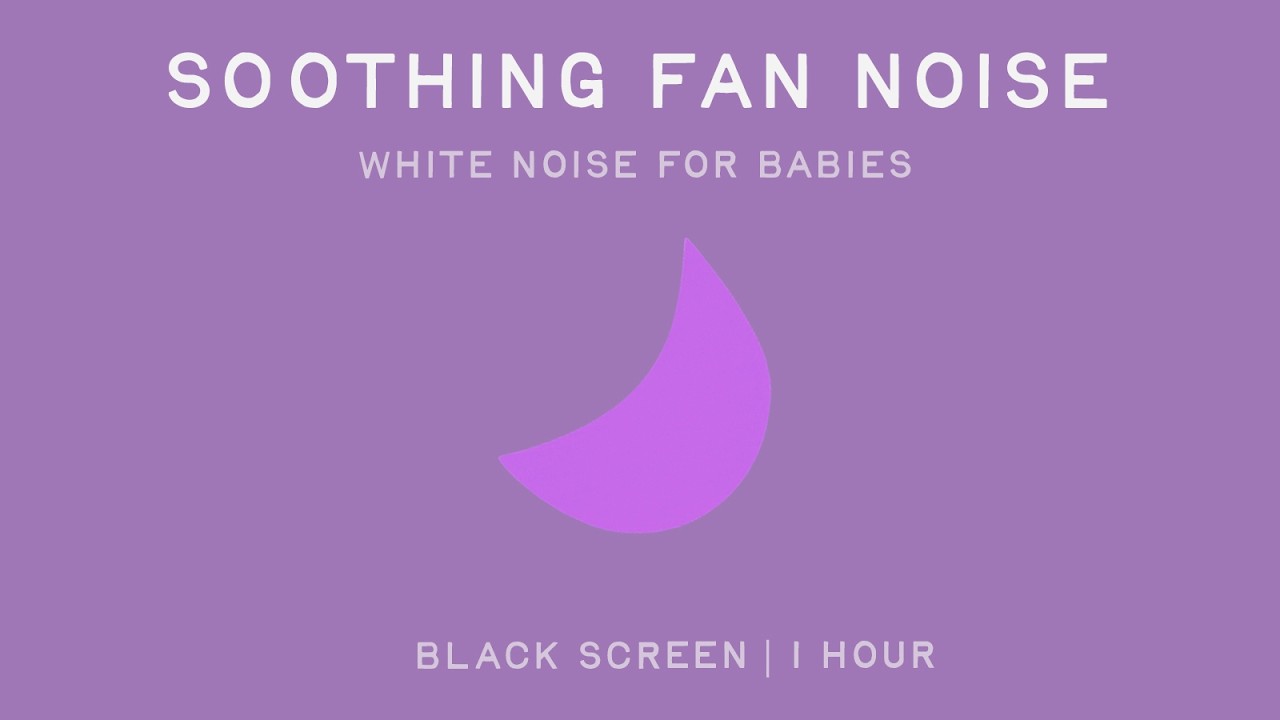 Soft Fan Noise for Sleep (1 Hour) | Black Screen