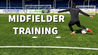 INDIVIDUAL MIDFIELDER TRAINING SESSION | Best drills to improve as a midfielder