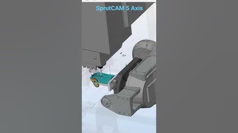 5-axis milling operation with HAAS UMC 750 #sprutcam #milling #cadcam #CNC #haas #umc #simulation
