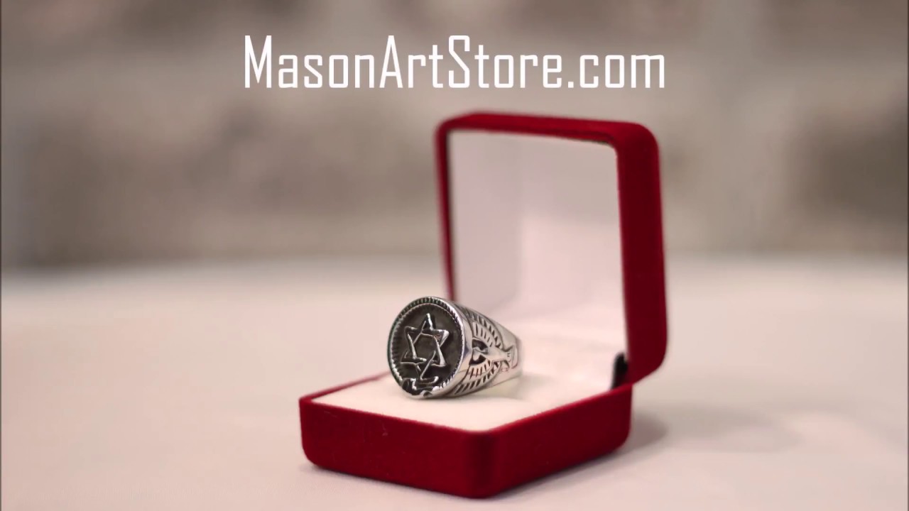 Silver Star of David Ring - Personalized Religious Ring Ouroboros