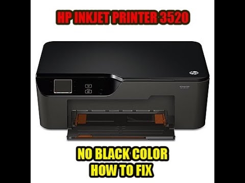 BLACK hp 3520 inkjet printer, how to fix the way - YouTube