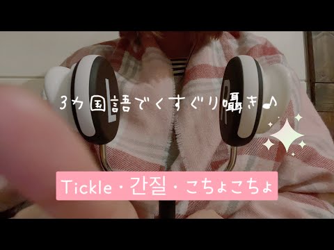 【ASMR】English•한국•日本語onomatopoeia（Tickle•간질•こちょこちょ）