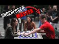Chess master pretends to be a beginner player