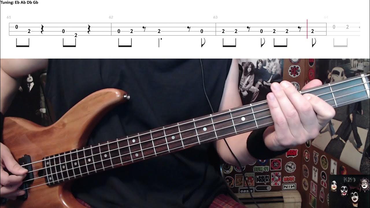 Strutter by Kiss Bass Cover with Tabs PlayAlong YouTube