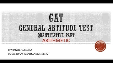 GAT lessons| Arithmetic section (1/2)