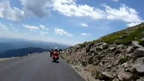 Motorcycle Climb DOWN Mt. Evans, CO, with friends,...