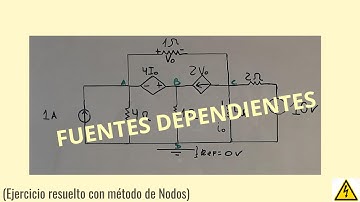 Método de nodos (con fuentes dependientes y supernodo⚡)