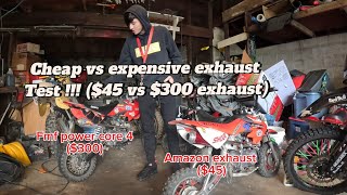 Cheap vs expensive exhaust comparison!