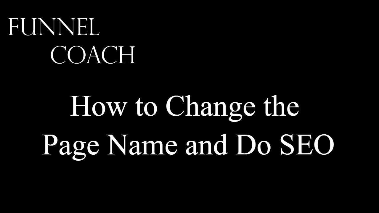 How to do SEO in clickfunnels A Clickfunnels Tutorial