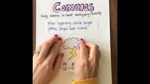 Commas to avoid ambiguity Y5