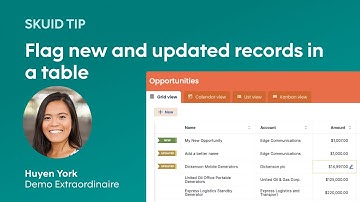 Flag new and updated records in a table | Skuid tip