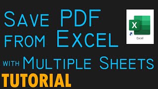 how to save pdf in excel file with multiple sheets excel 2019