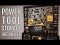 Diy power tool storage organizer w charging station