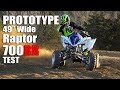 Prototype Yamaha Raptor 700 Test:  50 inches wide for the modern off-road world!