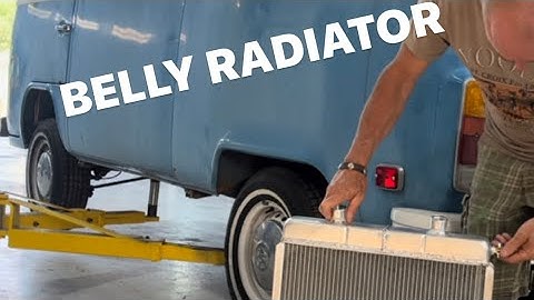 74 VW bus with Subaru engine- belly radiator. Part 15