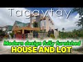 V44224 tagaytay fully furnished house and lot clean title modern design with overlooking view