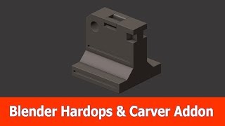 Blender Hard Surface Tutorial: Hardops & Carver Addon